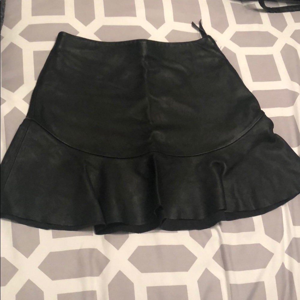 Black Faux Leather Skirt